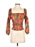 L'Agence 100% Polyester Orange Red 3/4 Sleeve Blouse Size XS - photo 1
