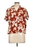 Levi's Floral Red Short Sleeve Blouse Size L - photo 1