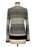 White House Black Market Chevron-herringbone Silver Pullover Sweater Size M - photo 2