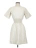 DKNY 100% Polyurethane Solid Ivory Casual Dress Size XS - photo 1