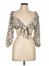 Blush 100% Polyester Ivory 3/4 Sleeve Blouse Size L - photo 1