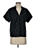 Waverly Grey 100% Cotton Stars Black Short Sleeve Blouse Size S - photo 1