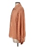 ee:some 100% Polyester Houndstooth Orange Long Sleeve Blouse Size L - photo 5