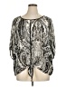 Style&Co 100% Polyester Paisley Silver 3/4 Sleeve Blouse Size XL - photo 1