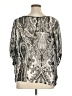 Style&Co 100% Polyester Paisley Silver 3/4 Sleeve Blouse Size XL - photo 2