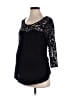 Old Navy - Maternity 100% Rayon Black 3/4 Sleeve Top Size S - photo 1