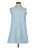 Kourt 100% Cotton Blue Sleeveless Blouse Size S - photo 1