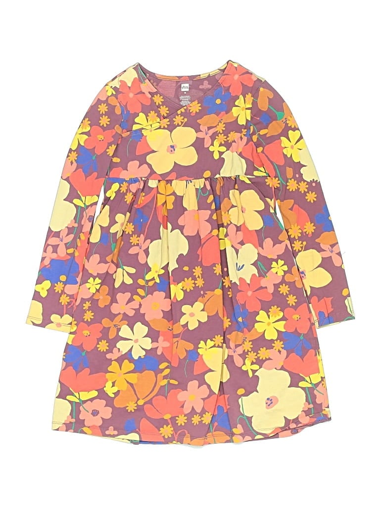 Pre-owned Tea Kids' Dress In Yellow
