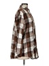Assorted Brands 100% Polyester Plaid Brown Long Sleeve Blouse Size L - photo 4