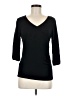 Carole Little Black 3/4 Sleeve Top Size M - photo 1
