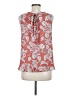 Ann Taylor LOFT Outlet 100% Polyester Red Sleeveless Blouse Size M (petite) - photo 2
