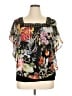 Apt. 9 100% Polyester Black Short Sleeve Blouse Size 1X (estimated) - photo 1