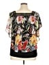 Apt. 9 100% Polyester Black Short Sleeve Blouse Size 1X (estimated) - photo 2