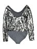 French Connection Metallic Silver Long Sleeve Blouse Size XS - photo 2