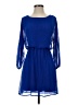 Express Outlet 100% Polyester Solid Blue Casual Dress Size XS - photo 1