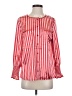 J. Peterman Stripes Red Long Sleeve Blouse Size XS - photo 1