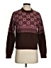 &merci 100% Polyester Argyle Burgundy Pullover Sweater Size S - photo 1