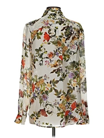 Haute Hippie Long Sleeve Silk Top (view 2)