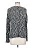 Something Navy 100% Viscose Animal Print Black Long Sleeve Blouse Size XXS - photo 1