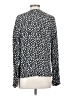 Something Navy 100% Viscose Animal Print Black Long Sleeve Blouse Size XXS - photo 2