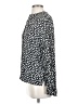 Something Navy 100% Viscose Animal Print Black Long Sleeve Blouse Size XXS - photo 5