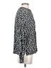 Something Navy 100% Viscose Animal Print Black Long Sleeve Blouse Size XXS - photo 4