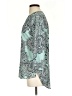 The Limited Outlet 100% Polyester Paisley Teal 3/4 Sleeve Blouse Size XS - photo 5