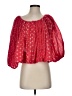 kopal 100% Cotton Stars Red 3/4 Sleeve Blouse Size S - photo 1