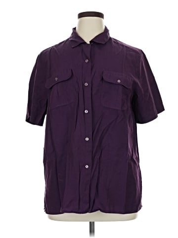 Karen Scott Sport Short Sleeve Button-Down Shirt (view 1)