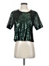 Crosby 100% Polyester Green Short Sleeve Top Size S - photo 1