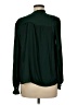 Ann Taylor LOFT 100% Polyester Green Long Sleeve Blouse Size M - photo 2