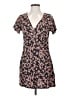 Volcom 100% Viscose Floral Black Casual Dress Size 4 - 6 - photo 1