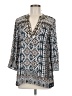 Hale Bob Silver 3/4 Sleeve Blouse Size M - photo 1