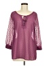 Matilda Jane 100% Polyester Purple 3/4 Sleeve Blouse Size M - photo 1