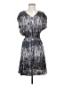 Express 100% Polyester Print Gray Casual Dress Size XS - photo 1