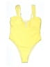 Unbranded Solid Yellow One Piece Swimsuit Size XL - photo 1