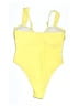 Unbranded Solid Yellow One Piece Swimsuit Size XL - photo 2