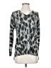 M Magaschoni Animal Print Gray Silver Pullover Sweater Size XS - photo 1