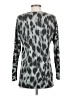 M Magaschoni Animal Print Gray Silver Pullover Sweater Size XS - photo 2