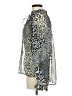 Elan 100% Polyester Animal Print Silver Long Sleeve Blouse Size M - photo 5