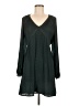 Hinge 100% Polyester Chevron-herringbone Green Casual Dress Size M - photo 1