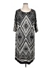 Catherines Graphic Gray Casual Dress Size 1X - photo 1