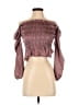 Le Lis 100% Polyester Burgundy 3/4 Sleeve Blouse Size M - photo 1