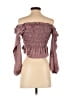 Le Lis 100% Polyester Burgundy 3/4 Sleeve Blouse Size M - photo 2