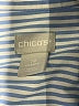 Chico's Stripes Blue 3/4 Sleeve Button-Down Shirt Size Med (1) - photo 7