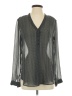Banana Republic 100% Polyester Gray Long Sleeve Blouse Size S - photo 1