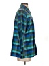 Shelly 100% Nylon Plaid Blue Long Sleeve Button-Down Shirt Size S - photo 4