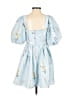 Self-Portrait 100% Polyester Floral Blue Cocktail Dress Size 4 - photo 2