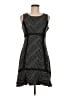 Tabitha Chevron-herringbone Black Cocktail Dress Size 6 - photo 1