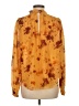 Wilfred 100% Polyester Floral Gold Long Sleeve Blouse Size M - photo 2